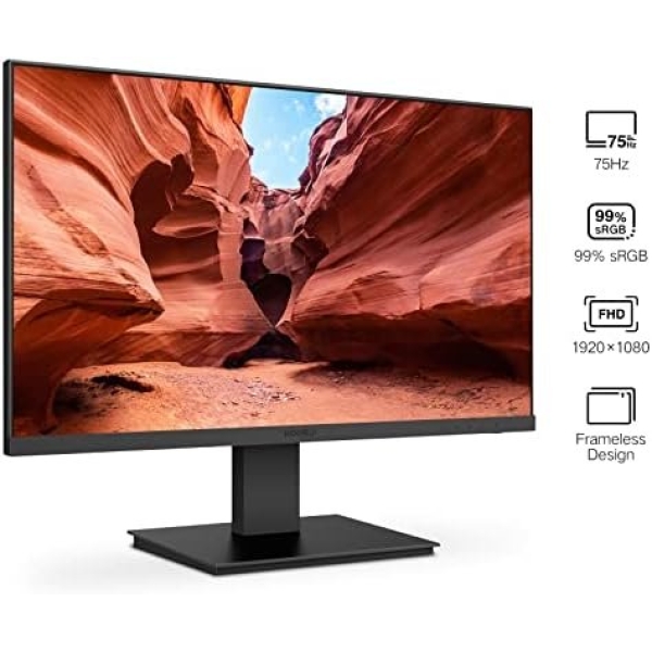 KOORUI 27 Inch FHD Monitor, Computer Monitor(1080P, 75HZ, HDMI+VGA, 99% SRGB - Image 2