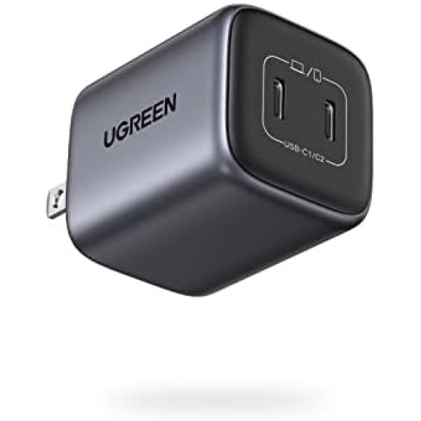 UGREEN 45W USB C Charger, Nexode GaN Dual Foldable PPS Charger Block Support
