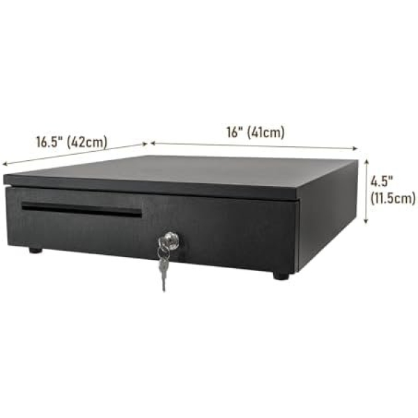 ADD Cash Drawer 16"x16.5"x4" POS Cash Box with Cash Register Till Tray - Image 6