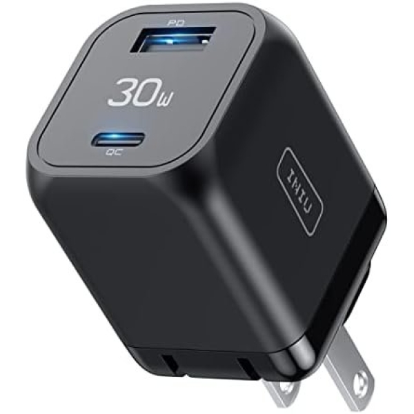 USB C Charger, INIU 30W PD QC 3.0 Dual Port Type C Charger Fast Charging Block