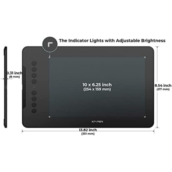 XPPen Deco 01 V2 Graphics Tablet 10x6.25 Inch Drawing Tablet 8192 Levels - Image 3