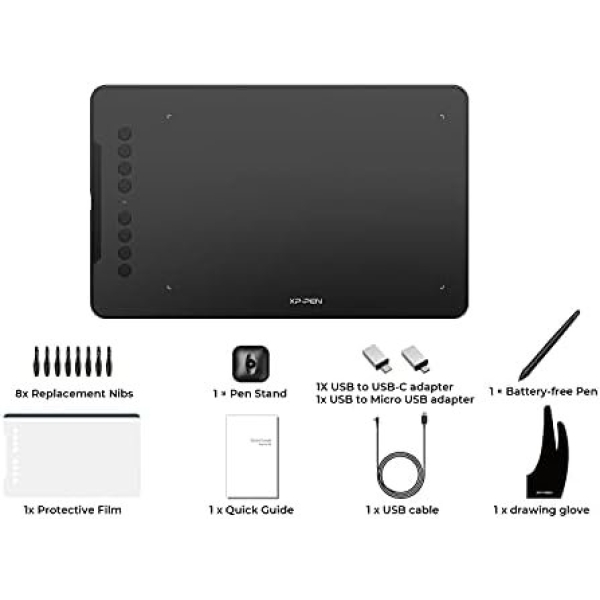 XPPen Deco 01 V2 Graphics Tablet 10x6.25 Inch Drawing Tablet 8192 Levels - Image 9