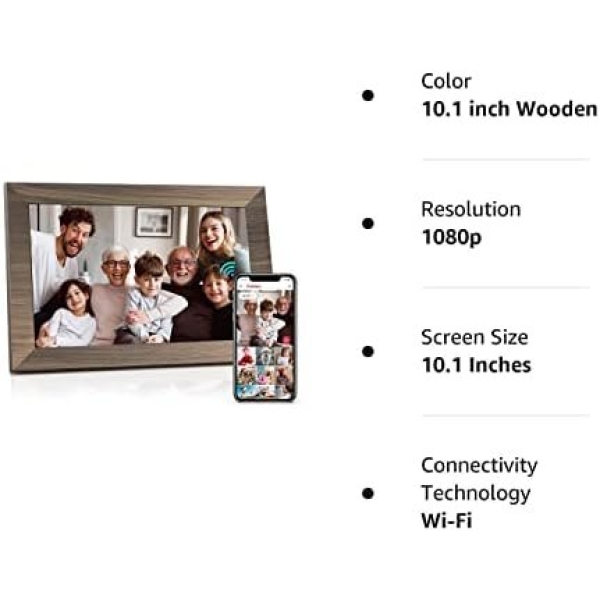 10.1 WiFi Digital Photo Frame, Canupdog IPS Touch Screen Smart Cloud Photo Frame - Image 8