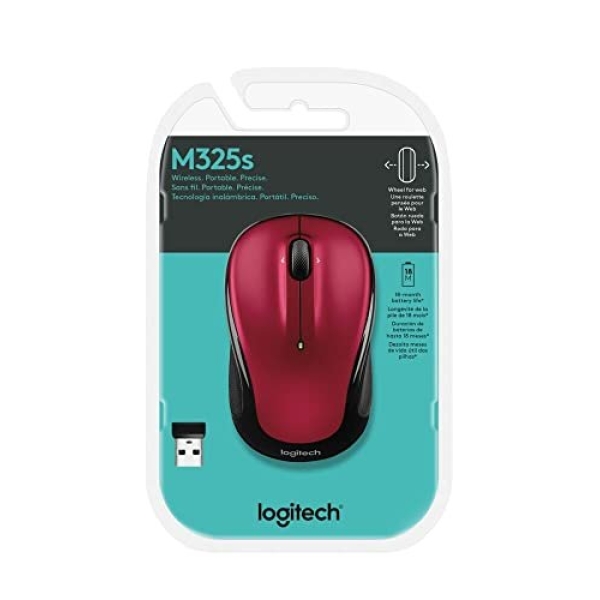 Logitech M325S Mouse, Red - Image 4