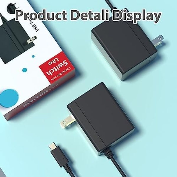 Switch Charger for Nintendo Switch, AC Power Adapter with 5Ft Charger - Image 6