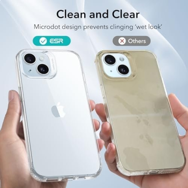 ESR Clear Case for iPhone 15 Case, Shockproof Thin Cover, Yellowing-Resistant - Image 8