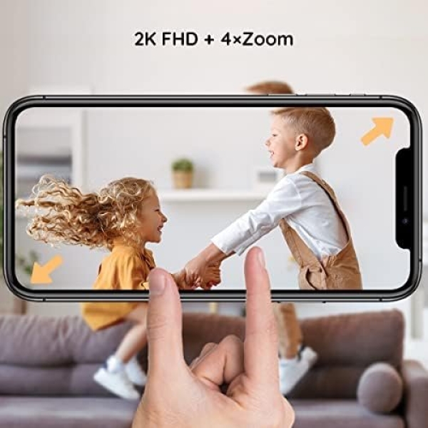 BOIFUN 5" Split-Screen Baby Monitor With 2 Cameras, 2K WiFi Baby Dual Cameras - Image 6