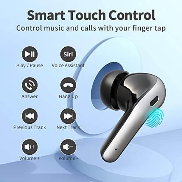 TAGRY Bluetooth Headphones True Wireless Earbuds 60H Playback LED Power Display - Image 4