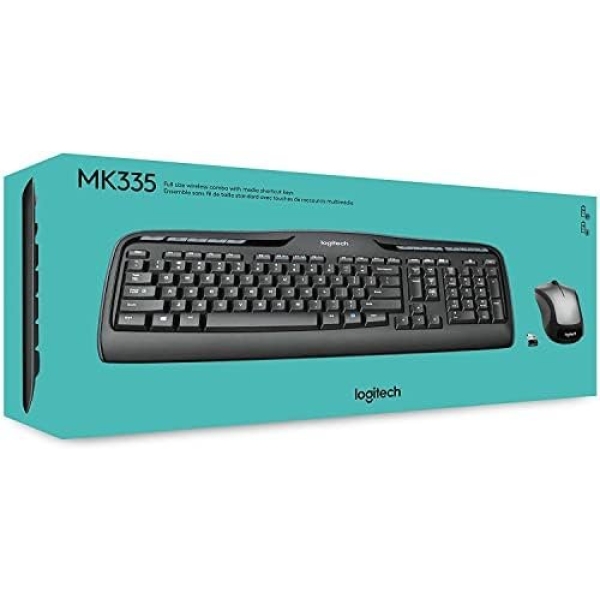 Logitech MK335 Wireless Keyboard and Mouse Combo - Black/Silver - Image 8