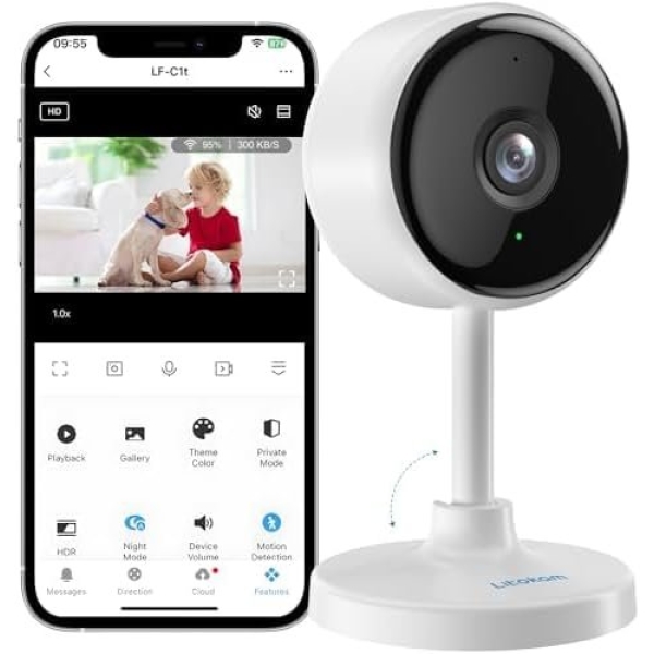 Indoor Camera, litokam Cameras for Home Security with Night Vision, Pet Camera - Image 9