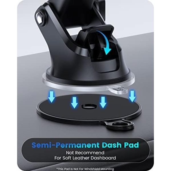 OQTIQ 3-in-1 Suction Cup Phone Holder for Windshield/Dashboard/Air Vent - Image 5
