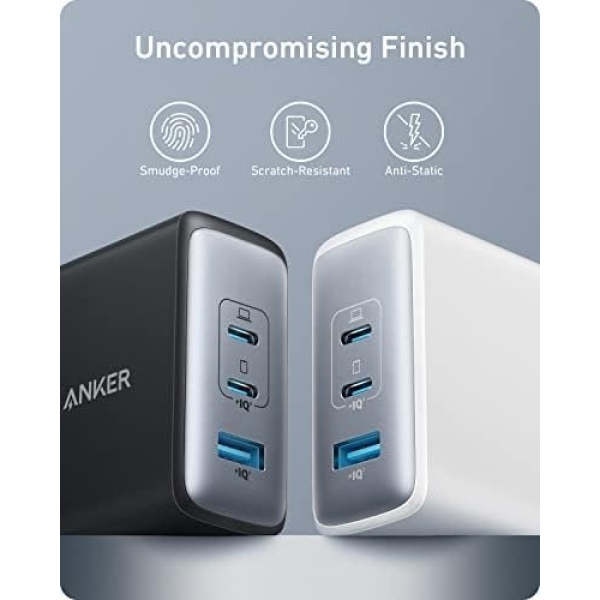 Anker USB C Charger (GaN II 100W), 3 Port Fast Compact Wall Charger for MacBook - Image 8