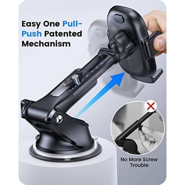OQTIQ 3-in-1 Suction Cup Phone Holder for Windshield/Dashboard/Air Vent - Image 3