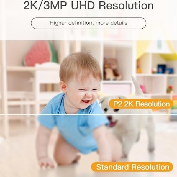 Laxihub Indoor Home Security Camera, P2 Baby Monitor with Camera and Audio - Image 2