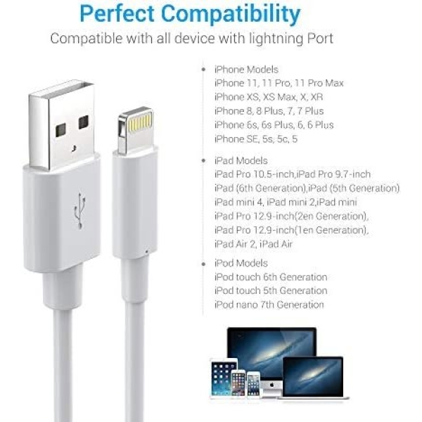 Lightning Cable MFi Certified - iPhone Charger 3Pack 6FT Lightning to USB A - Image 7