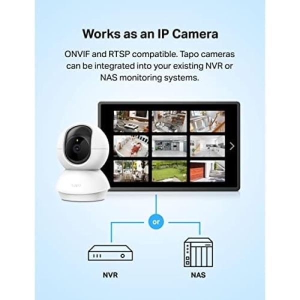 TP-Link Tapo Pan/Tilt Security Camera for Baby Monitor, Pet Camera w/ Motion - Image 7