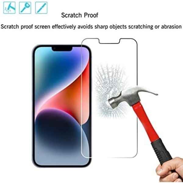 Ailun 3 Pack Screen Protector for iPhone 14 [6.1 inch] + 3 Pack Camera Lens - Image 5