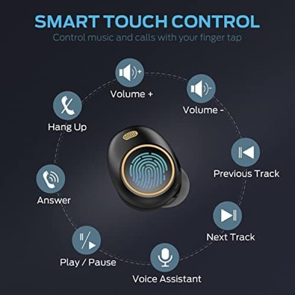 Monster Wireless Earbuds, Achieve 300 AirLinks Bluetooth Headphones Touch - Image 4