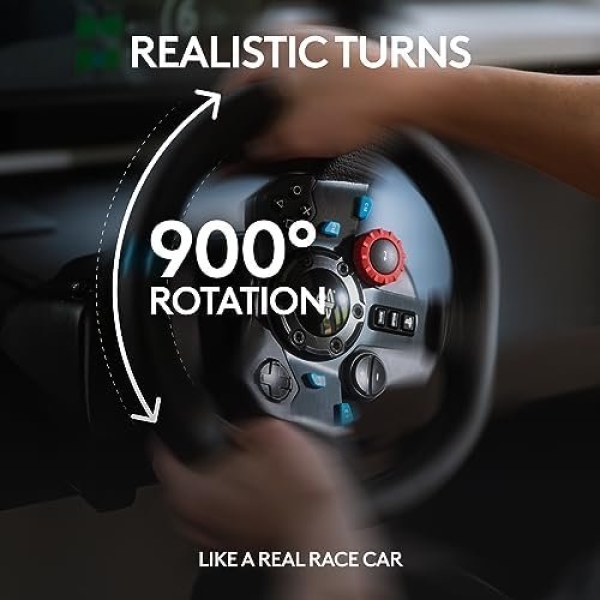 Logitech G29 Driving Force Racing Wheel and Floor Pedals, Real Force Feedback - Image 4