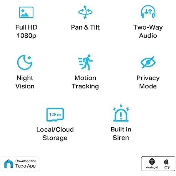 TP-Link Tapo Pan/Tilt Security Camera for Baby Monitor, Pet Camera w/ Motion - Image 2