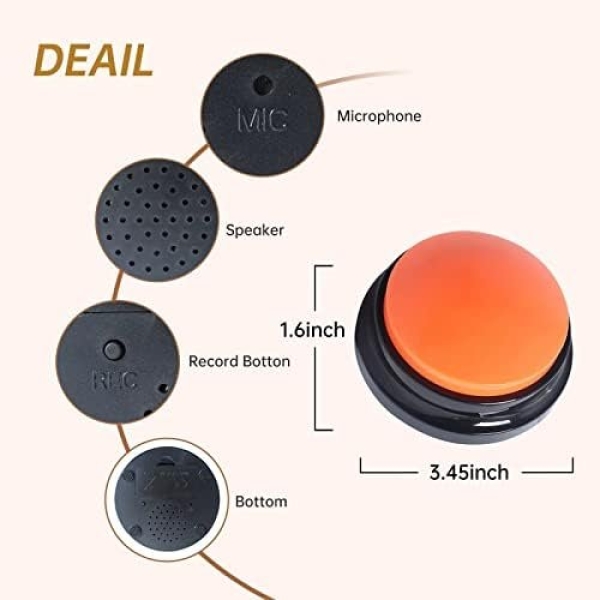 Artist Unknown 4 Color Voice Recording Button, Dog Buttons for Communication Pet - Image 2