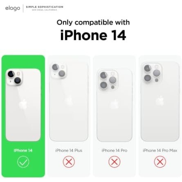 elago Compatible with iPhone 14 Case, Liquid Silicone Case, Full Body Protective - Image 2