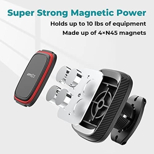 APPS2Car Magnetic Phone Holder for Car, Dashboard Windshield Phone Holder Mount - Image 4