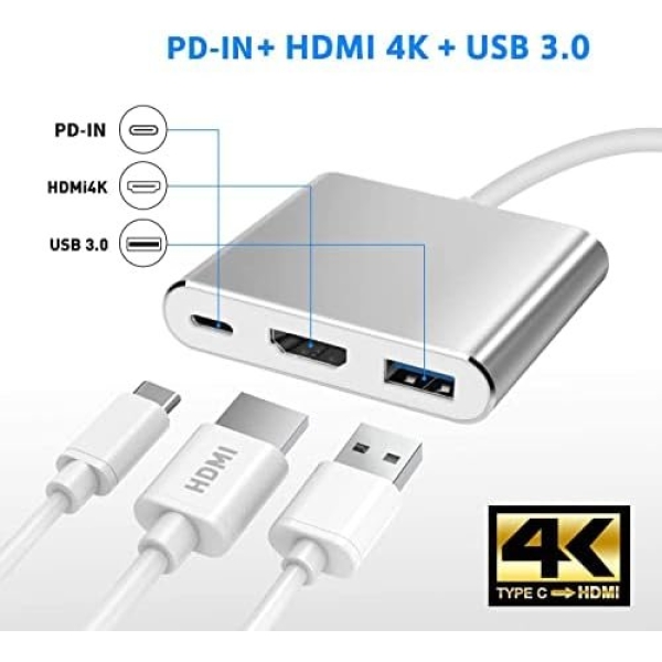Battony USB C to HDMI Adapter USB Type C Adapter Multiport AV Converter - Image 4