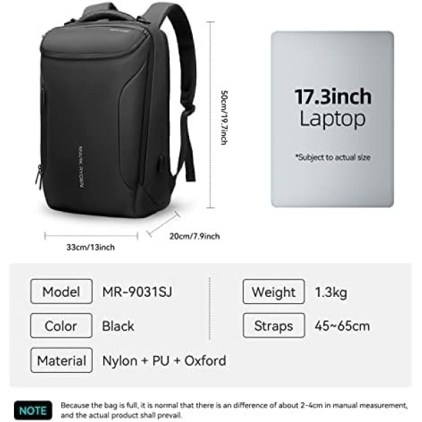 MARK RYDEN Business Backpack for Men, Waterproof High Tech Backpack - Image 6