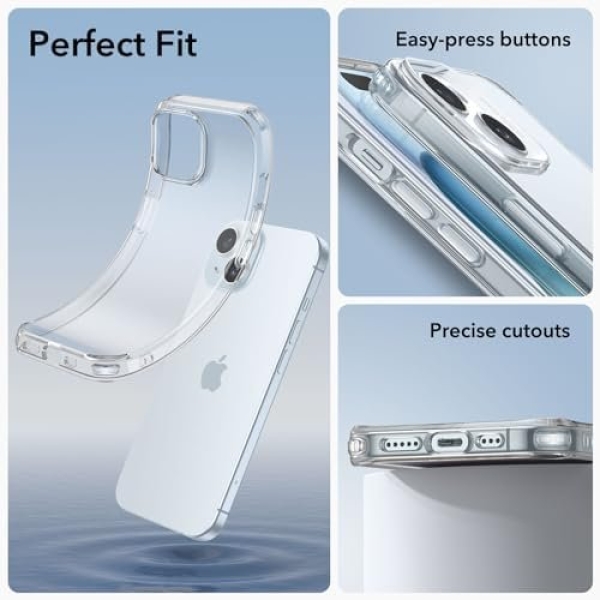 ESR Clear Case for iPhone 15 Case, Shockproof Thin Cover, Yellowing-Resistant - Image 6