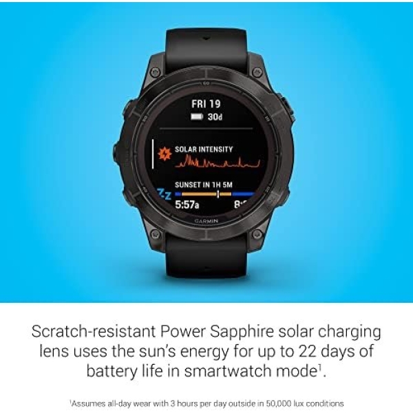 Garmin fēnix 7 Pro Sapphire Solar, Multisport GPS Smartwatch, Built-in - Image 3