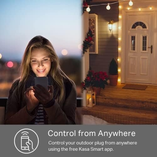 Kasa Smart Outdoor Smart Plug KP400, Smart Home Wi-Fi Outlet with 2 Sockets - Image 5
