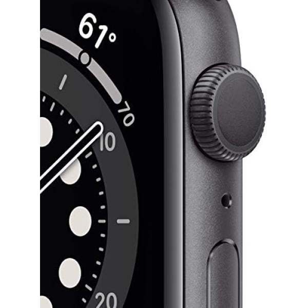 Apple Watch Series 6 (GPS, 44mm) - Space Gray Aluminum Case with Black Sport - Image 2