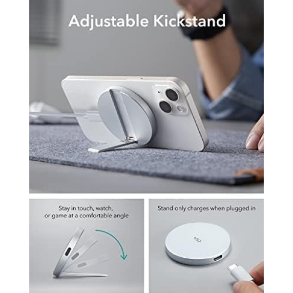 ESR HaloLock Kickstand Wireless Charger, MagSafe-Compatible Charger for iPhone - Image 5