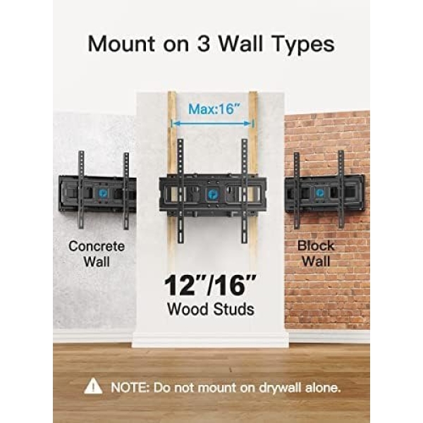 Pipishell TV Wall Mount for 26-65 inch LED LCD OLED 4K TVs up to 99lbs, Full - Image 4