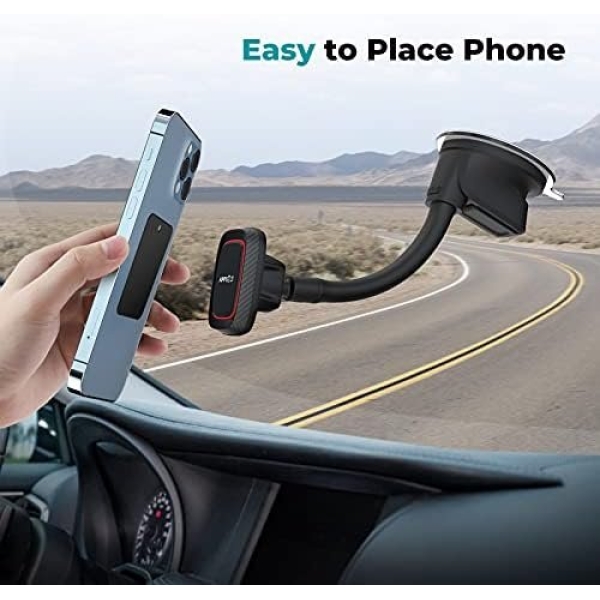 APPS2Car Magnetic Phone Holder for Car, Dashboard Windshield Phone Holder Mount - Image 3