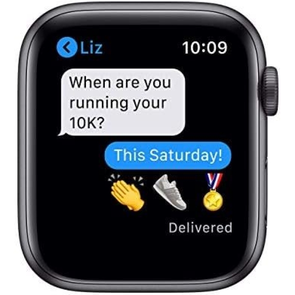 Apple Watch Series 6 (GPS, 44mm) - Space Gray Aluminum Case with Black Sport - Image 5