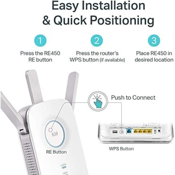 TP-Link AC1750 WiFi Extender (RE450), PCMag Editor's Choice, Up to 1750Mbps - Image 4