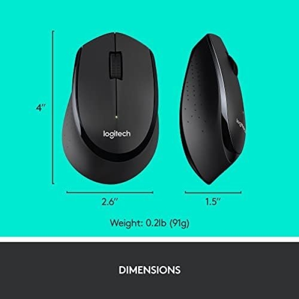 Logitech MK345 Wireless Combo Full-Sized Keyboard with Palm Rest and Comfortable - Image 9