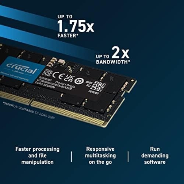Crucial RAM 32GB Kit (2x16GB) DDR5 5600MHz (or 5200MHz or 4800MHz) - Image 3