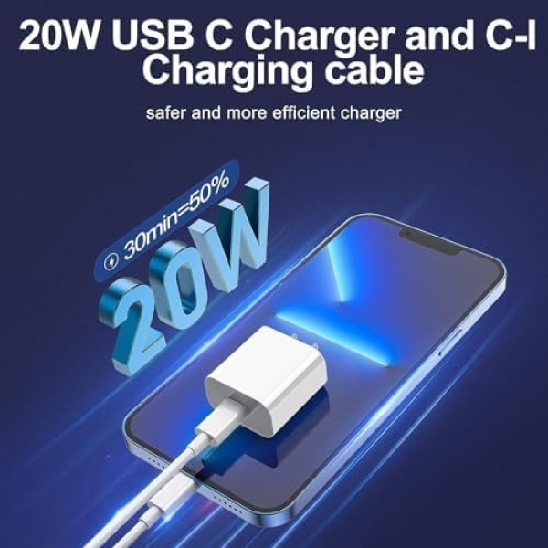 iPhone Charger fast charging [APPLE MFi Certified] 2 pack Apple Type C Wall - Image 6