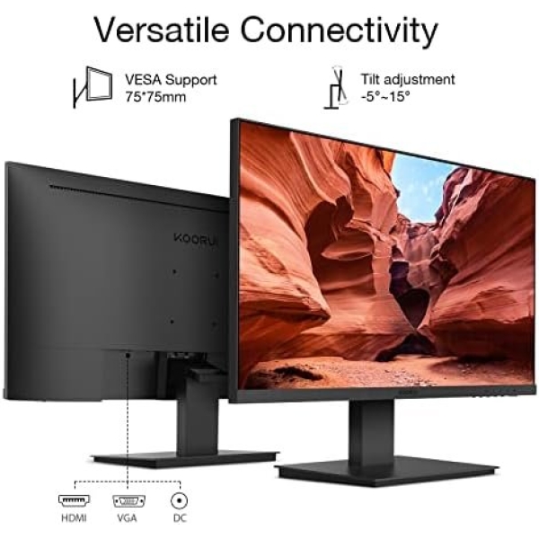 KOORUI 24 Inch Monitor, Full HD 1080p VA LED Computer Monitor, 75Hz FHD 1920 x - Image 6