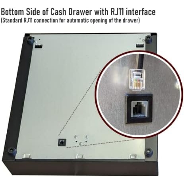 ADD Cash Drawer 16"x16.5"x4" POS Cash Box with Cash Register Till Tray - Image 7