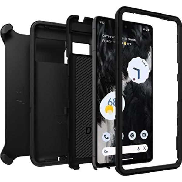 OtterBox Google Pixel 7 Defender Series Case - BLACK, Rugged & Durable - Image 2
