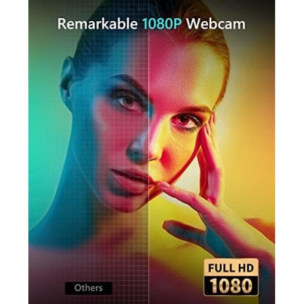 NBPOWER 1080P 60FPS Streaming Camera Webcam with Microphone and Fill RGB - Image 3