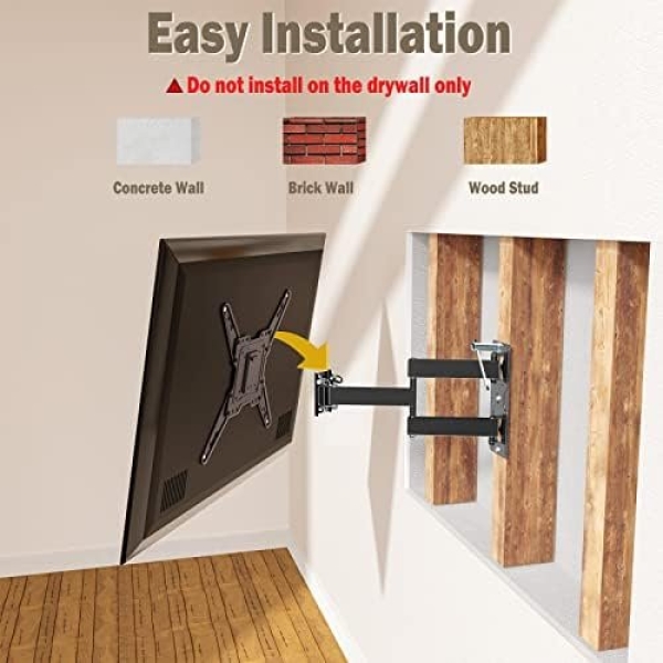 Mounting Dream TV Wall Mount for Most 26-55 Inch TVs, Full Motion TV Mount with - Image 7