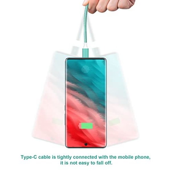 USB Type C to USB A Cable, 5Pack<strong>3/3/6/6/10FT:</strong>   Fast Charging Long Android USBC - Image 6