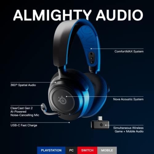 SteelSeries Arctis Nova 7P Wireless Multi-Platform Gaming & Mobile Headset - Image 2