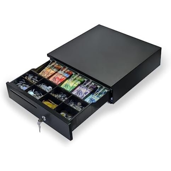 ADD Cash Drawer 16"x16.5"x4" POS Cash Box with Cash Register Till Tray - Image 2
