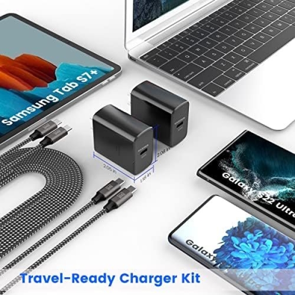 45W Super Fast Charger Type C, [2 PACK] 45 Watt USB-C PD/PPS Wall Charging Block - Image 7